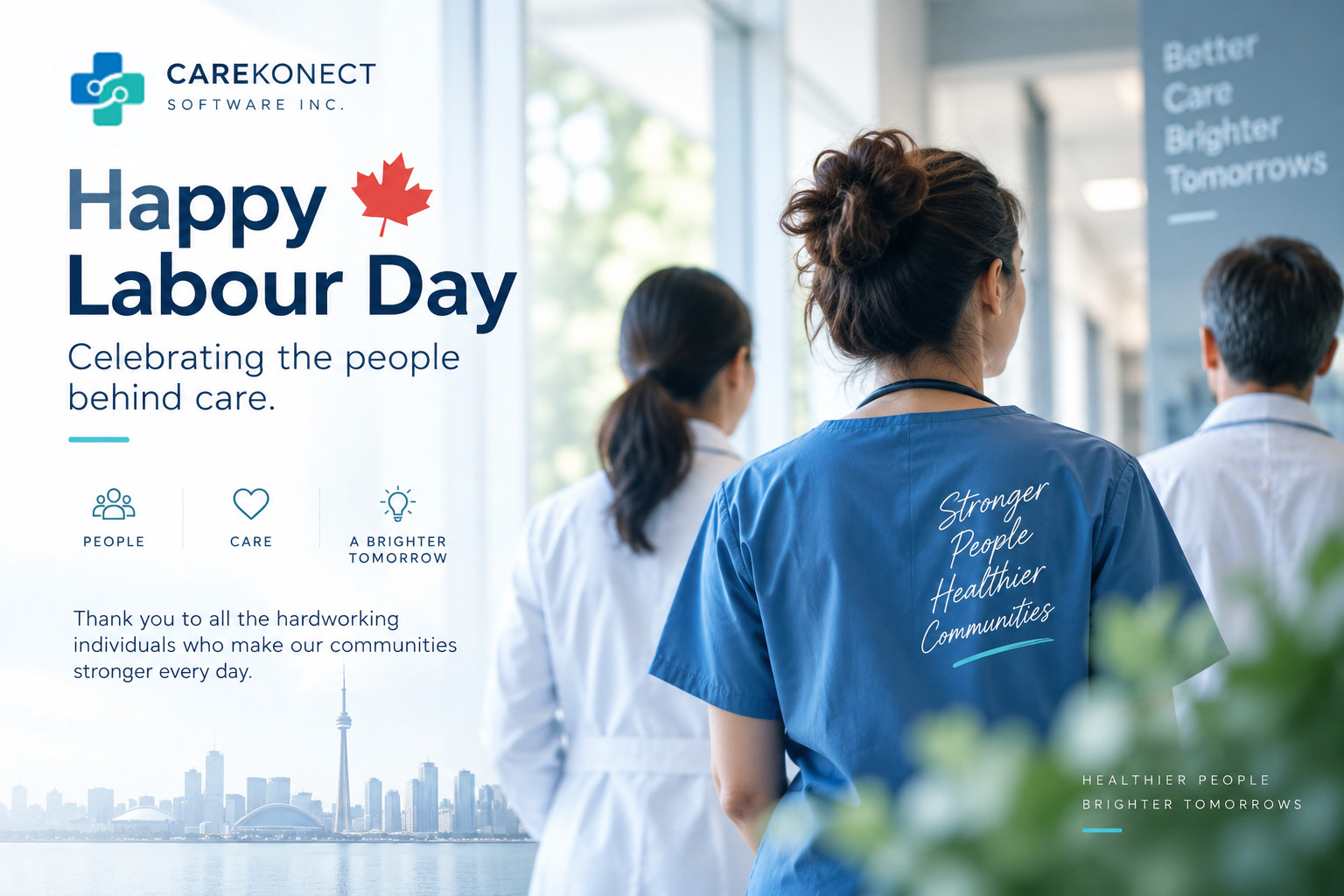 CareKonect Labour Day message honouring healthcare professionals and workers across Canada